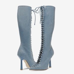 NEW Steve Madden Women's Denim Killa Knee High Boot Size 8M